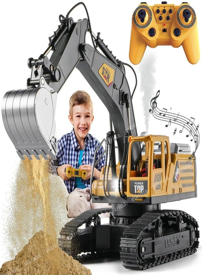 VikriDA RC Excavator Truck Toy | Remote Control Digger with Lights & Sound | Durable Construction Vehicle Robot for Kids - Image 1